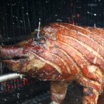 Ganze Sau am Spieß