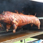 Ganze Sau am Spieß